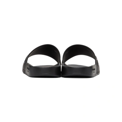 Shop Givenchy Black Logo Flat Sandals In 001 Black