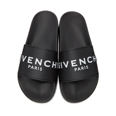 GIVENCHY 黑色徽标拖鞋