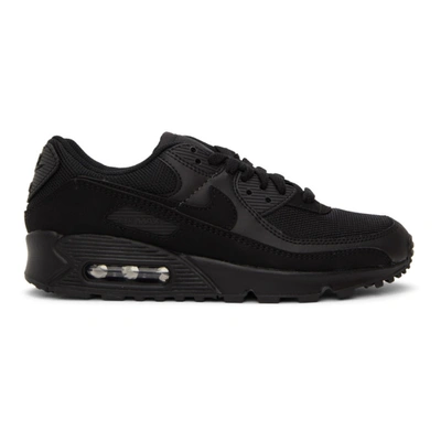 Shop Nike Black Air Max 90 Sneakers In Black/black-black-wh