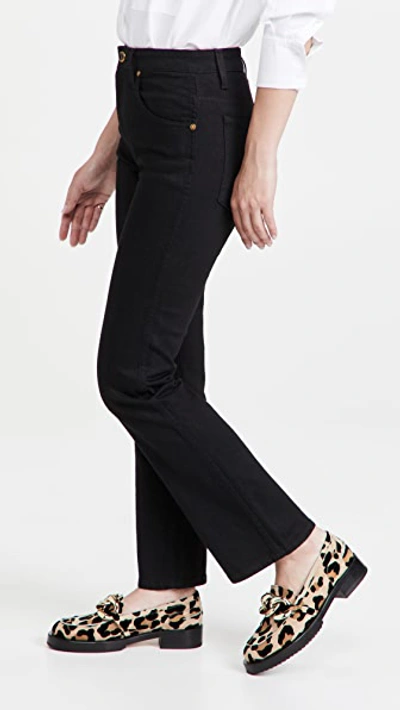 Khaite Vivian New Bootcut Flare Jeans Stoned Black In Black Rinse