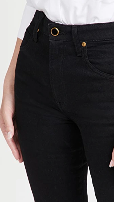 Khaite Vivian New Bootcut Flare Jeans Stoned Black In Black Rinse