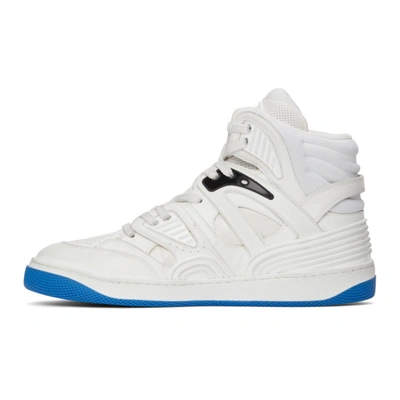 Shop Gucci White Basket High-top Sneakers