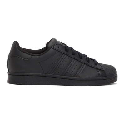 Shop Adidas Originals Black Superstar Sneakers In Cr Blk/blk