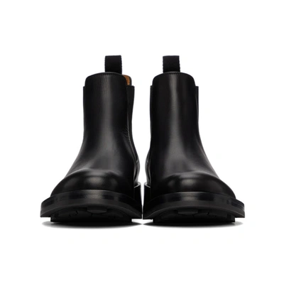 Shop Valentino Black Roman Stud Chelsea Boots In 0no Nero/nero