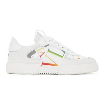 Shop Valentino White  Garavani Bands 'vl7n' Low-top Sneakers In 2qm Bianco/