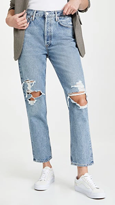 Shop Agolde Fen High Rise Relaxed Taper Jeans