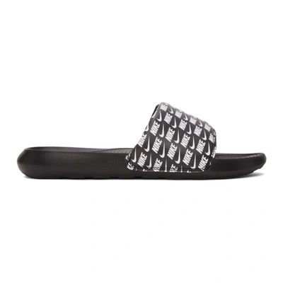 Shop Nike Black & White Victori One Sandals In Black/white-black