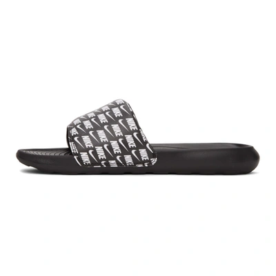 Shop Nike Black & White Victori One Sandals In Black/white-black