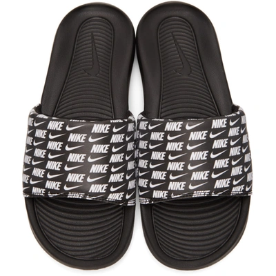 Shop Nike Black & White Victori One Sandals In Black/white-black