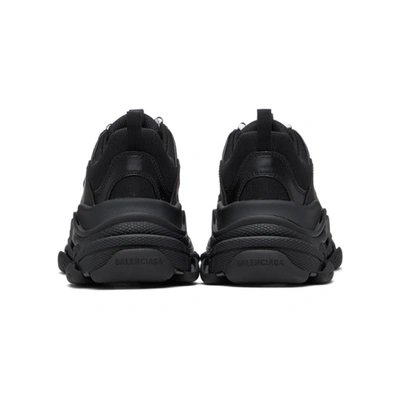 Shop Balenciaga Black Triple S Sneakers In 1000 Black