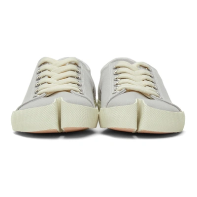 Shop Maison Margiela Ssense Exclusive Grey Canvas Tabi Sneakers In Light Grey