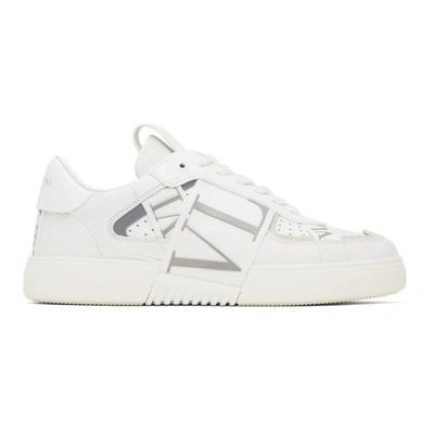 Shop Valentino White 'vl7n' Band Low Sneakers In 22e Bianco/bia-paste