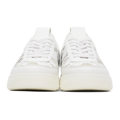 Shop Valentino White 'vl7n' Band Low Sneakers In 22e Bianco/bia-paste