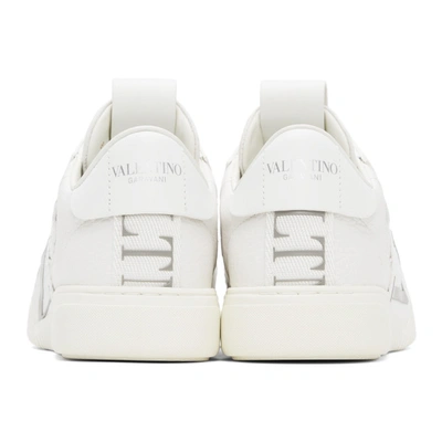 Shop Valentino White 'vl7n' Band Low Sneakers In 22e Bianco/bia-paste