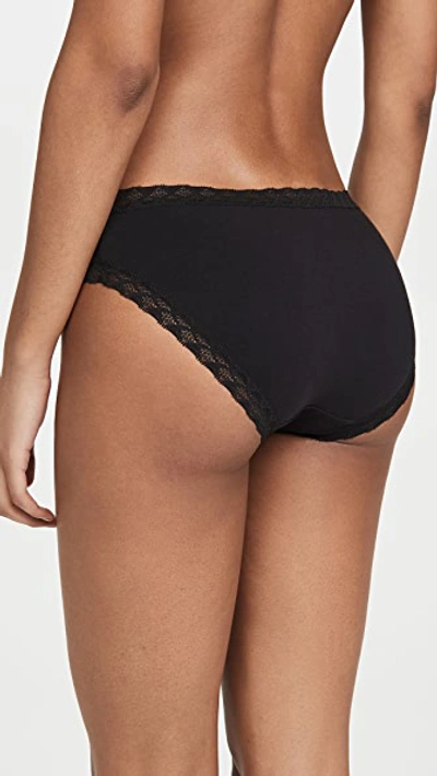 Natori Bliss Lace Trim High Rise Brief Underwear 3-pack 755058mp In Black