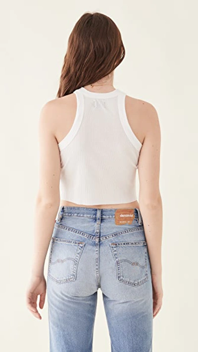 Wsly The Rivington Ribbed Cropped Tank In White