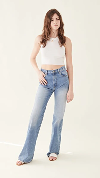 Wsly The Rivington Ribbed Cropped Tank In White