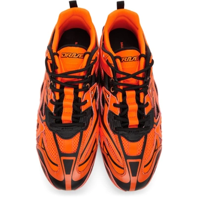 Shop Balenciaga Orange & Black Drive Sneakers In 6410 Orange