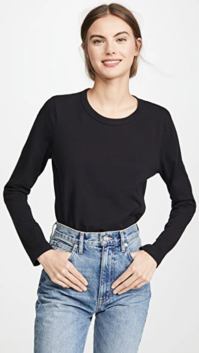 Shop Leset Classic Millie Long Sleeve Tee In Black