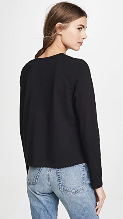 Shop Leset Classic Millie Long Sleeve Tee In Black