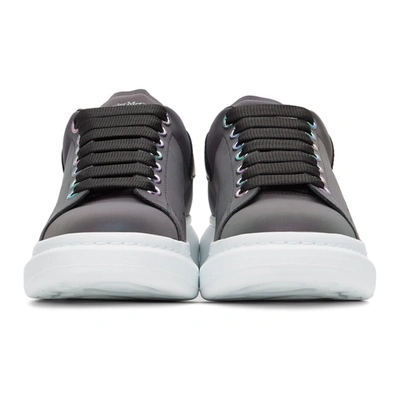 Shop Alexander Mcqueen Purple Iridescent Oversized Sneakers In 3052 Beetle/black