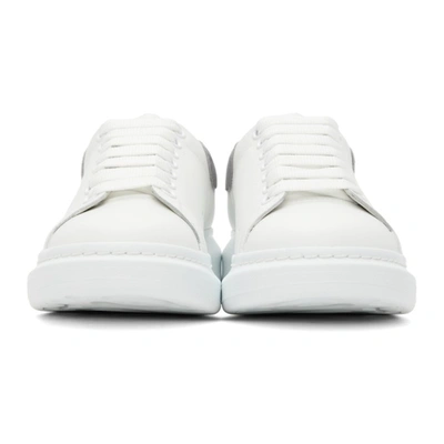 Shop Alexander Mcqueen White & Grey Oversized Sneakers In 9426 White/iron