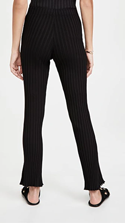 Simon Miller Black Fine Rib Saturn Lounge Pants In Black