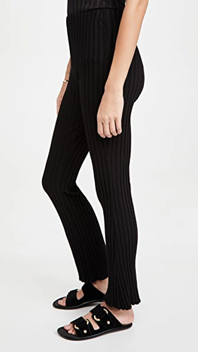 Simon Miller Black Fine Rib Saturn Lounge Pants In Black