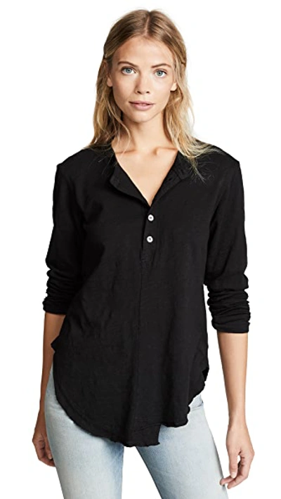 Shop Wilt Shifted Shrunken Henley In Black