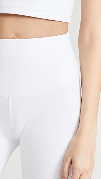 Shop Yummie Mel Cotton Stretch Shaping Biker Shorts In White