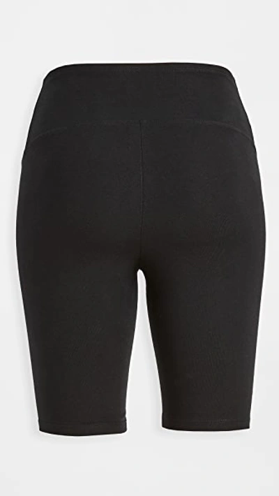 Shop Yummie Mel Cotton Stretch Shaping Biker Shorts In Black