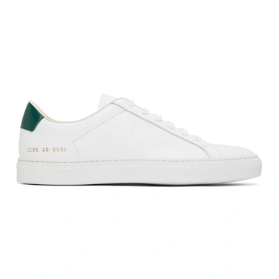Shop Common Projects White & Green Retro '70s Low Sneakers In 0590 Whtgrn