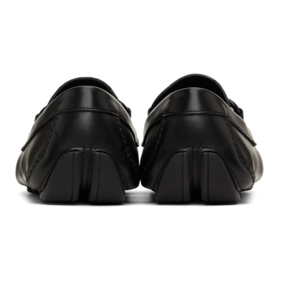 Shop Ferragamo Black Parigi New Driver Loafers In 028 Nero