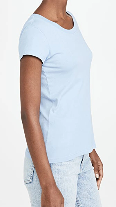 Shop L Agence Cory Scoop Neck Tee In Cote D'azur