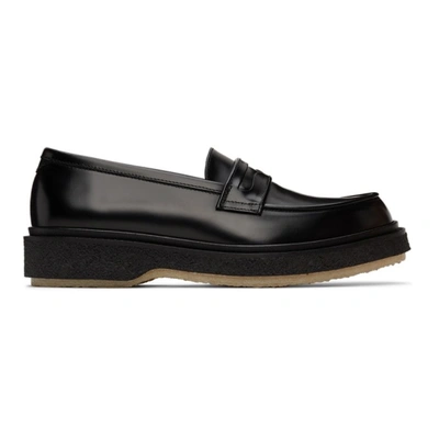 Shop Adieu Black Type 5 Loafers In Blk/blkcrep