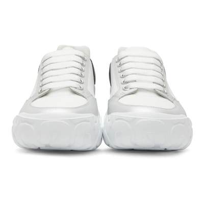 Shop Alexander Mcqueen White & Silver Court Trainer Sneakers In 9455 Whi/so.si./blk/