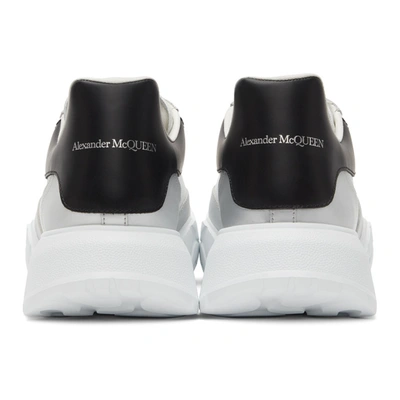 Shop Alexander Mcqueen White & Silver Court Trainer Sneakers In 9455 Whi/so.si./blk/