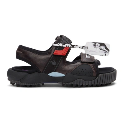 Shop Off-white Black & Purple Odsy Sandals In Black Violet