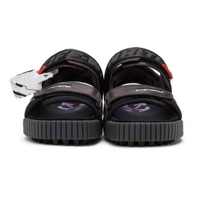 Shop Off-white Black & Purple Odsy Sandals In Black Violet