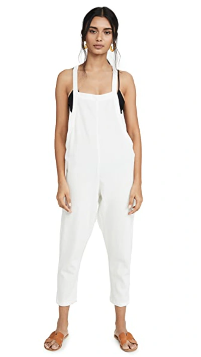Mikoh Sayama Criss-cross Back Jumpsuit In Bone