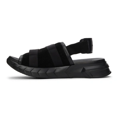 Shop Givenchy Black Marshmallow Slingback Sandals In 001-black