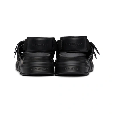 Shop Givenchy Black Marshmallow Slingback Sandals In 001-black