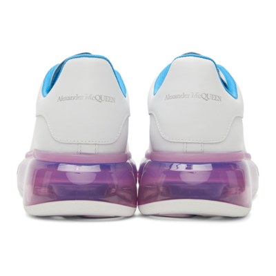 Shop Alexander Mcqueen White & Purple Clear Sole Oversized Sneakers In 9468 Whi/ca.fl./fl.b