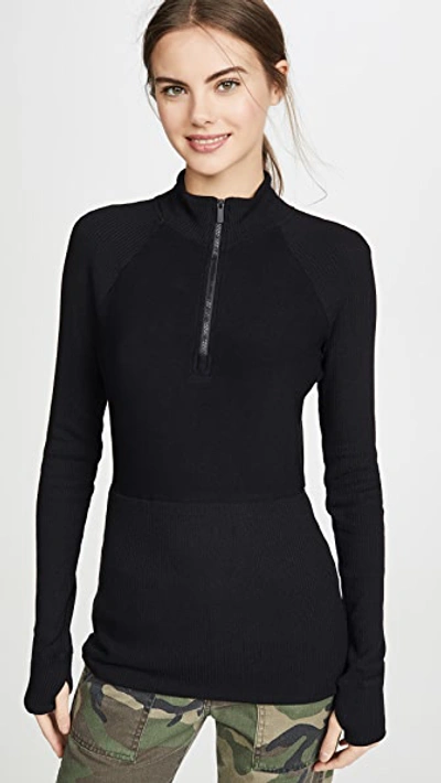 Shop Alala Rise Quarter Zip Sweater Black