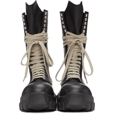 Shop Rick Owens Black Bozo Tractor Boots In 99 Black