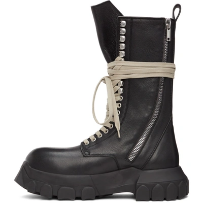 Shop Rick Owens Black Bozo Tractor Boots In 99 Black