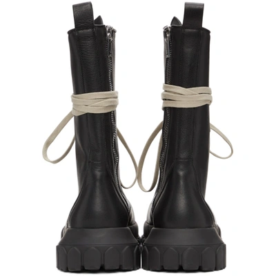 Shop Rick Owens Black Bozo Tractor Boots In 99 Black