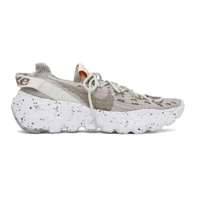 Shop Nike Grey & White Space Hippie 04 Sneakers In Bone/moon