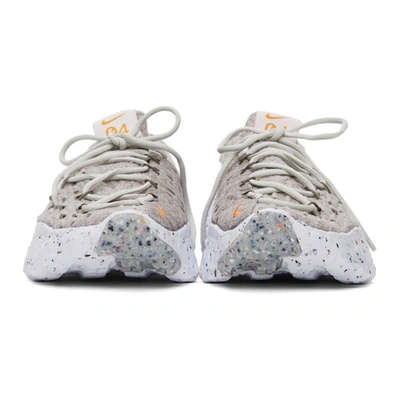 Shop Nike Grey & White Space Hippie 04 Sneakers In Bone/moon