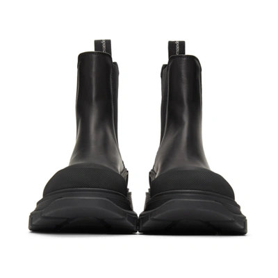 Shop Alexander Mcqueen Black Tread Slick Chelsea Boots In 1081 Black/